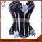 401604 Ladies Satin Overbust Lace Ruffled Full Body Corset