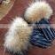 Winter Fashion Sheep Leather Gloves/raccoon Fur Gloves