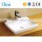 Popular rect ceramic washing basin with single hole