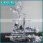 LX-D027 wholesale christmas decoration couple shape clear glass globe clear glass craft ornaments