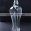 Factory direct export OEM custom design empty clear colored blue beverage kettle 480ml glass fancy liquor wine bottle with logo