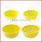 Rectangular collapsible silicone colander