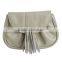 Fashional clutch bag made in PU leather with tassel as decoration