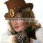 BULL-HIDE LEATHER STEAM PUNK TOP HATS FOR WOMEN