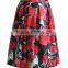 New Fashion European Style Women's Elastic Waist Printed Pleated Loose Puff Skirt