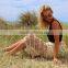 Stylish New Fashion Lady Women Elastic Waist Hollow Out Long Maxi Skirt