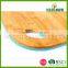 Color plastic bamboo chopping board with holes