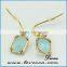 Good price top grade women wholesale gold brass stud gemstone earrings