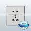 Wenzhou silver ring 2pin US & 3pin AU multi-funcational electric socket