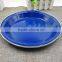 Wholesale 3pcs blue speckled classic enamelware dinner set mugs/bowl/plate for a durable finish