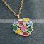 MUSE MN10061 Crystal Colorful Enamel Pendant Jewelry Set Wholesale