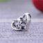 T088 Mexican Wedding 925 Sterling Silver Three Hollow out Hearts for engagement Women Charms Jewelry