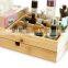 Customized Handmade make up wooden box with mirror