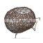 Pawhut 24" Brown/Light Yellow Oval Rattan Wicker Elevated Cat Bed
