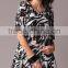 Pretty Steps 2016 new fashion chiffon blouse half sleeve printed blouse for ladies