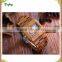 Wooden Grain Dial Men women Quartz Watch Wood Grain Print Big Black Dial Watch