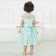 New girls wedding dress applique designer one piece lace stitching party dress baby frock design pictures