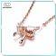 Rose gold plated butterfly shaped western style necklace