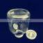500ml clear glass empty bottle with scale with PP lid