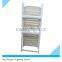 White Folding Wooden Flower Pot Shelf With 3 Floors