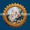 European Luxury Gold Plated Copper and Ceramic Art Painting, Wall Decorated Painting