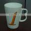 400ml porcelain coffee mug with handle porcelain tea mug with flower printing decal printing mug with handle