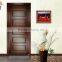 5 panels modern Bubinga solid wood door in China factory