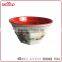 Food grade heavy quality two tone little kitchen print unbreakable kids melamine bowl, plastic pigeon nest bowl
