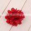handmade fabric flower clip with dot for kids hair accessories