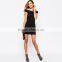 Fashion ladies off-shoulder dress bardot mini dress in black