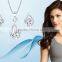 Solitaire Delicate Silver Plated Pendantset