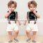 Hot sell baby clothes sets cool boy 2 pcs overall suit for kid's summer infant garment wholesale children's boutique clothing