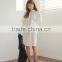 Women Shirt Dress Sweet Ruffles Unique Back Buttons Closure Lantern Long-sleeved Ladies Sweet White Robe Dress