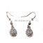 Antique New Arrival Full Rhinestone Water Drop Design Alloy Dangle Earring