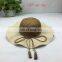 2015 Latest Arrival straw hat with custom printed logo for promotion