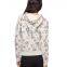 CHEFON Rose Garden Print Women White Hoodie CH0056
