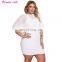 5 Color All Have In Stock Women Plus Size Chiffon Layered Bodycon Dress