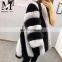 2017 Fashion Design Elegant Luxury Genuine Fox Fur Ladies Fur V Neck Coat