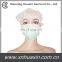 Disposable nonwoven face mask with tie or earloop