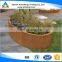 custom welded corten steel cube planter