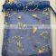 Wholesales blue and gold christmas organza candy gift bags