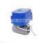 2 way electric CPVC 3/4inch and 1/2 inch ball valve with mini actuator 5v 12v 24v