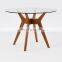 Modern design 12mm Glass Tops  Round dining table