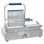 New Flat Grooved Panini Press Machine Non Stick Surface for Hamburgers Steaks Bacons Commercial Electric Contact Grill