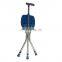 multifunctional adjustable outdoor aluminum folding seats walking stick chair seat for old man