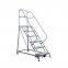 Warehouse Mobile climbing car supermarket tallying ladder protective pick up ladder can be customized
