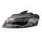 With Projector Lamp Lens 2008-2012 Year Black Housing Led Head Light For Audi A3