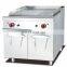 Counter top LPG stainless steel flat plate gas grill griddle with Cabinet with 1/3 Grooved