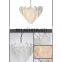 Luxury metal pendant lighting for bedroom handmade glass leaves chandelier