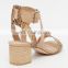 ladies latest design for snake skin contrast mid height heels shoes women cross strap heel sandals shoes